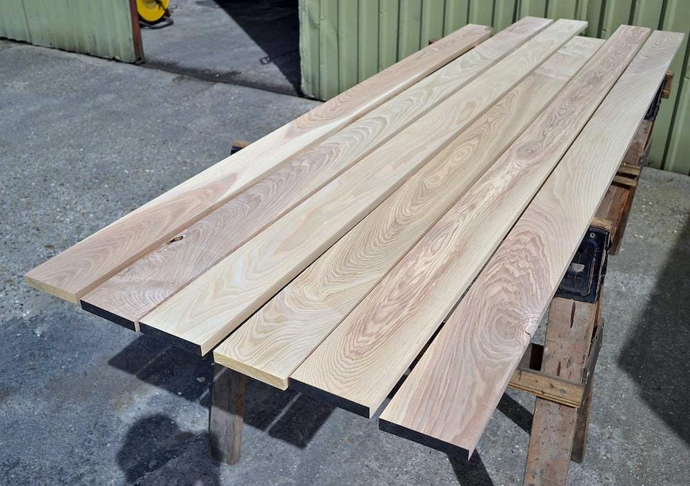 American Ash Prime Grade | Kiln Dried - 1×5″ PAR Packs of 6pcs at 7-8ft lengths