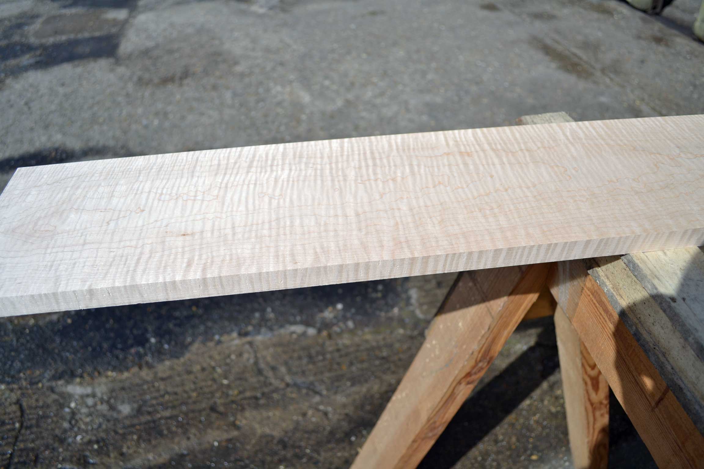 Tiger Stripe White Maple Board | AAA+ Figure 4 Sides