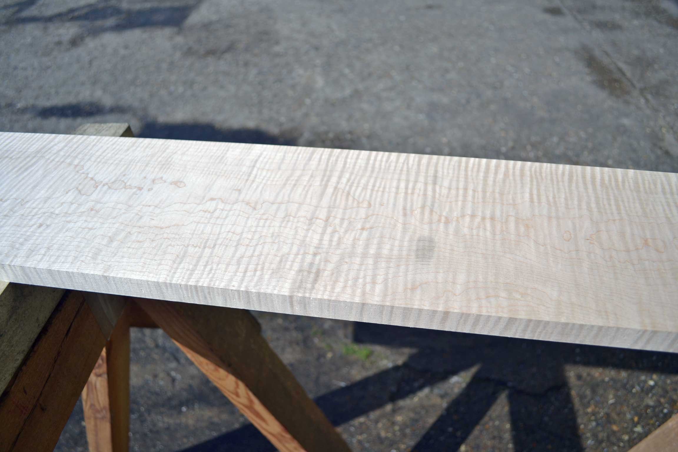 Tiger Stripe White Maple Board | AAA+ Figure 4 Sides