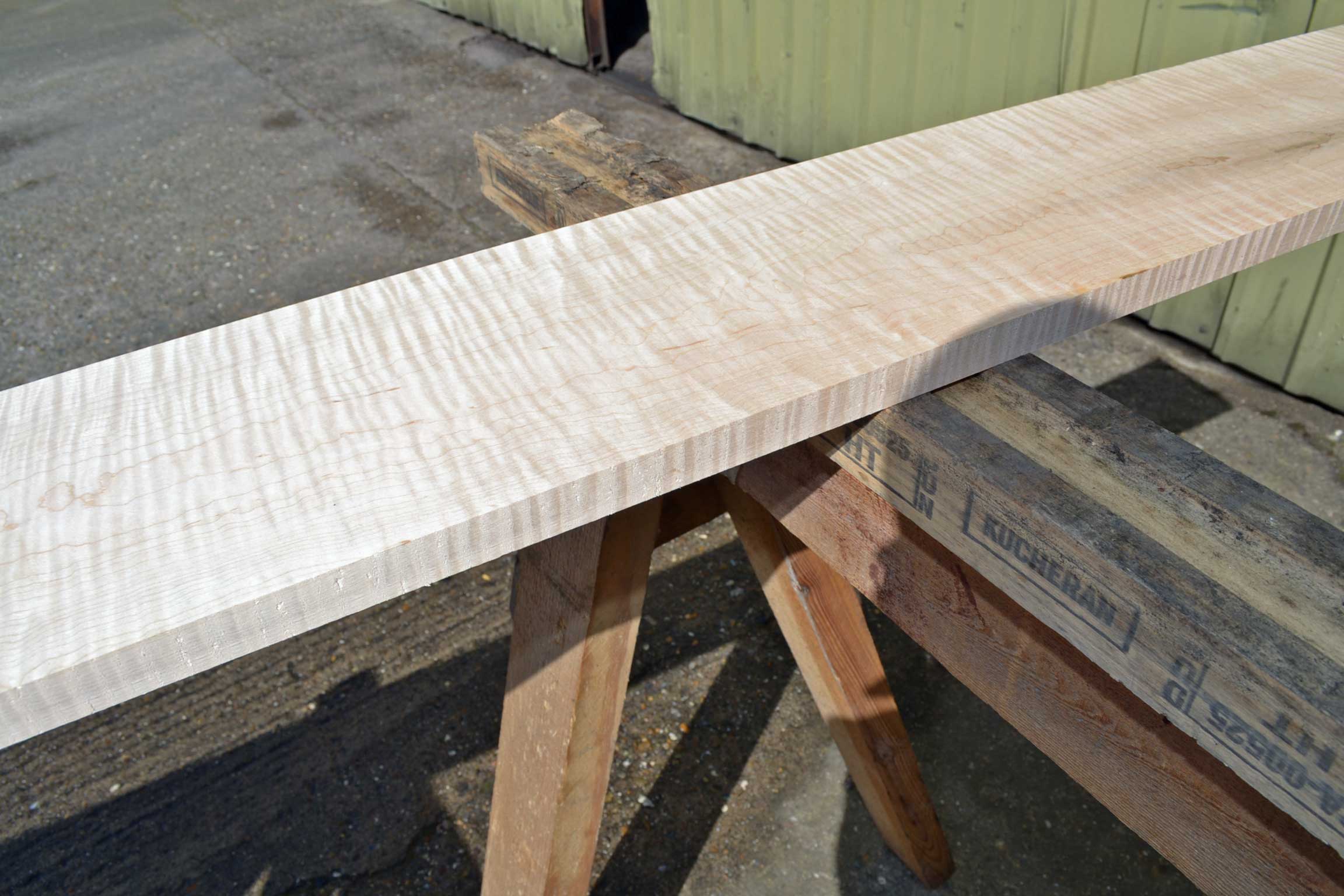 Tiger Stripe White Maple Board | AAA+ Figure 4 Sides