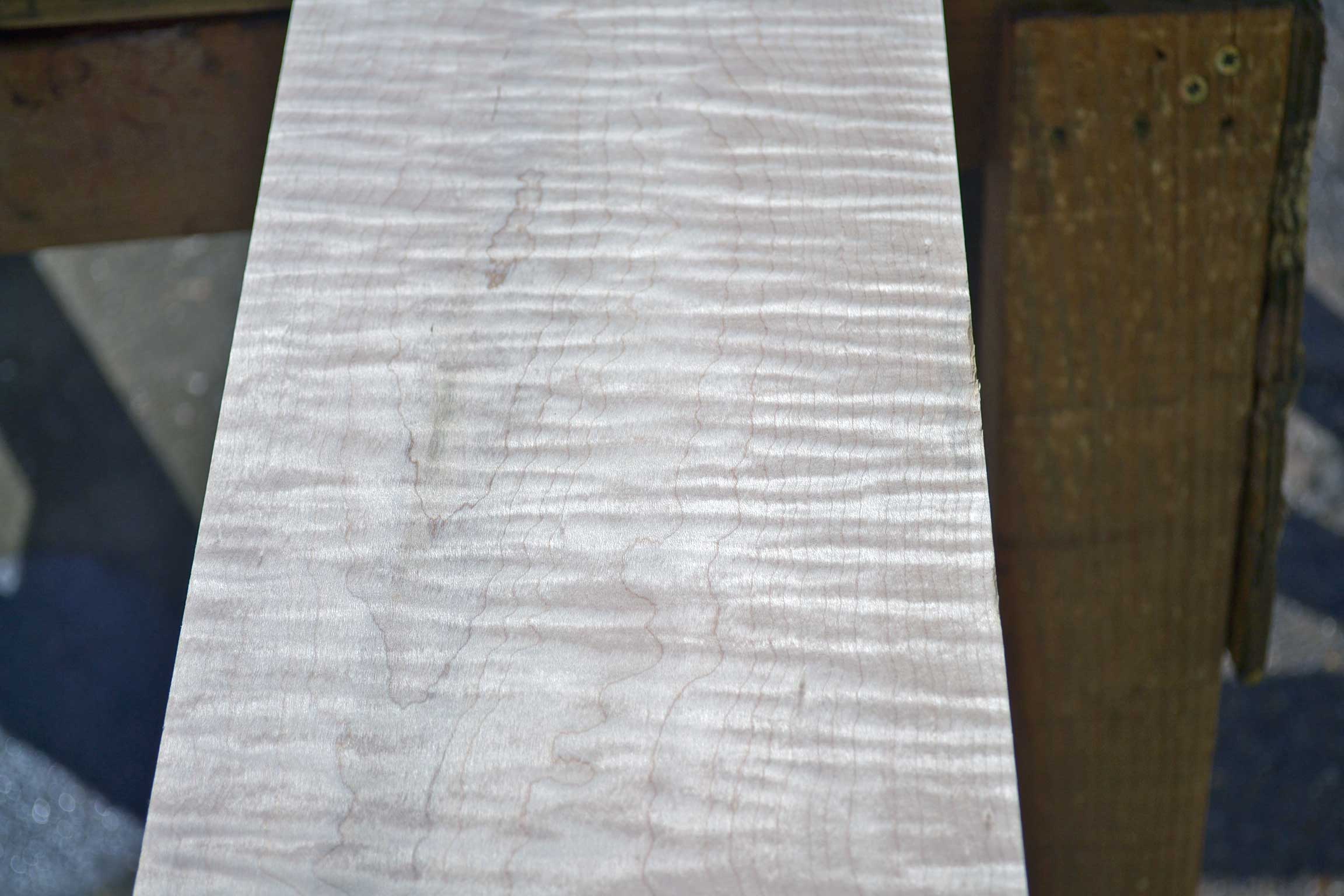 Tiger Stripe White Maple Board | AAA+ Figure 4 Sides