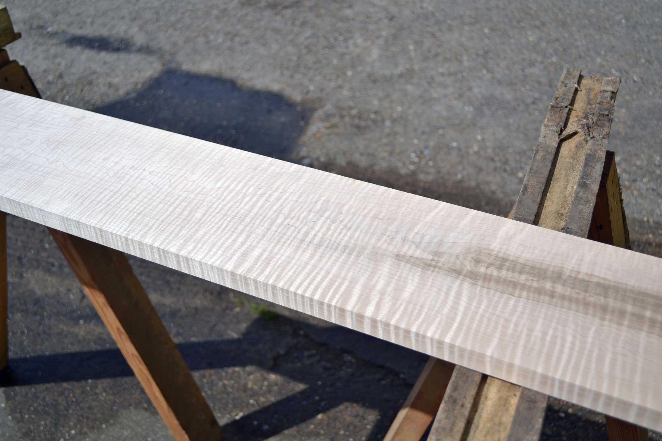 Tiger Stripe White Maple Board | AAA+ Figure 4 Sides