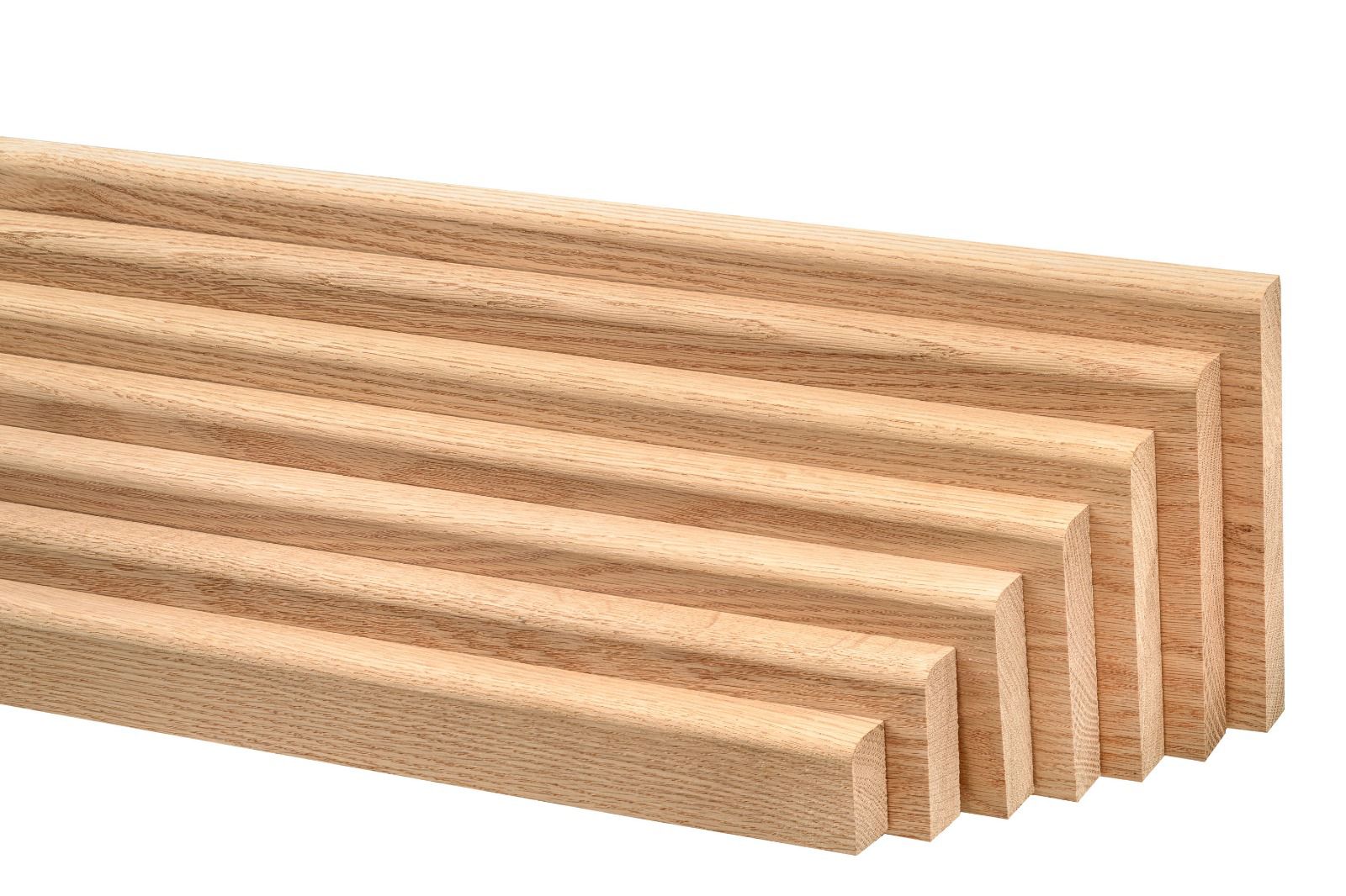 Bullnose/Pencil Round 1 Edge Solid Oak Skirting Boards
