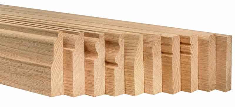 Solid Oak Skirting Board Samples